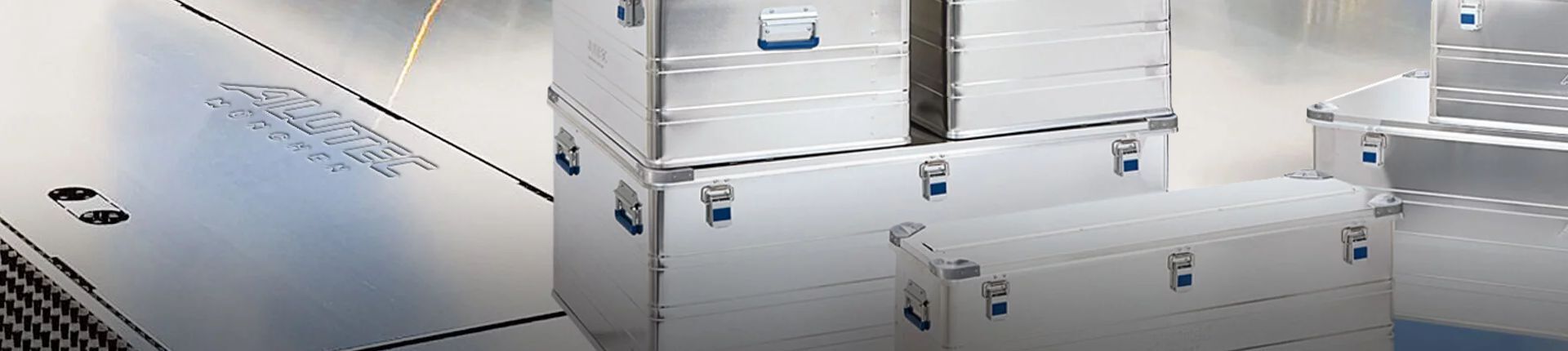 Alutec Transportboxen in Nahaufnahme Alutec Transportboxen in Nahaufnahme