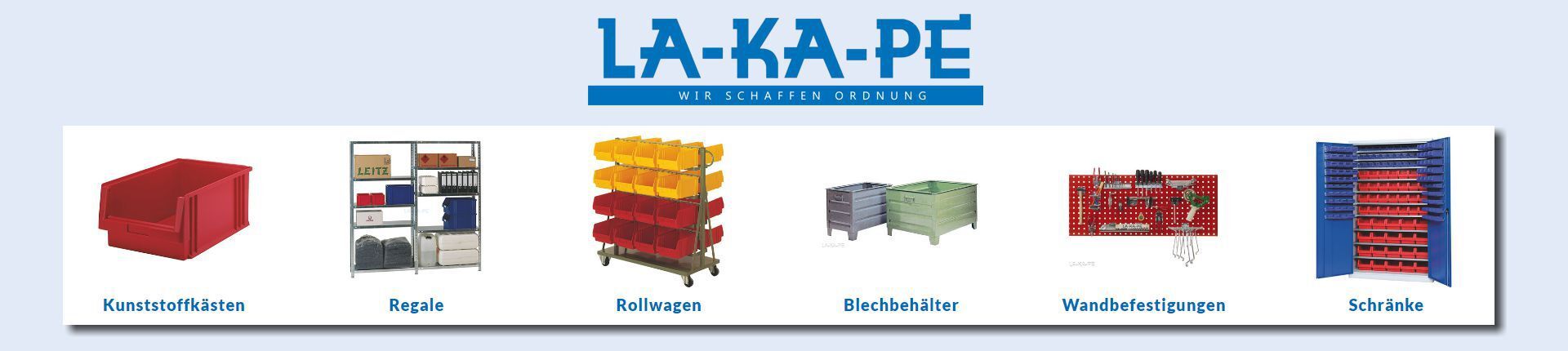 Überblick über das Sortiment von La-Ka-Pe Überblick über das Sortiment von La-Ka-Pe