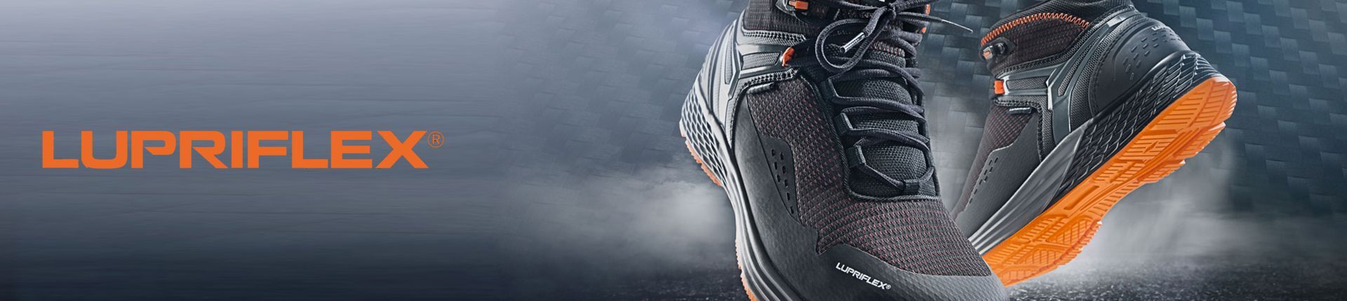 Lupriflex Arbeitsschuhe 5-550 TECHNO MID vor grauem Hintergrund Lupriflex Arbeitsschuhe 5-550 TECHNO MID vor grauem Hintergrund