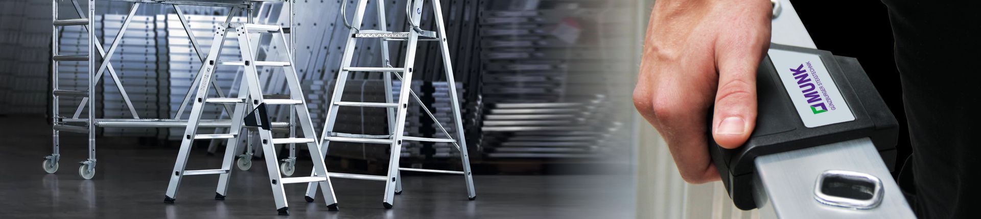 Einblick in das Sortiment von Munk Günzburger Steigtechnik Einblick in das Sortiment von Munk Günzburger Steigtechnik