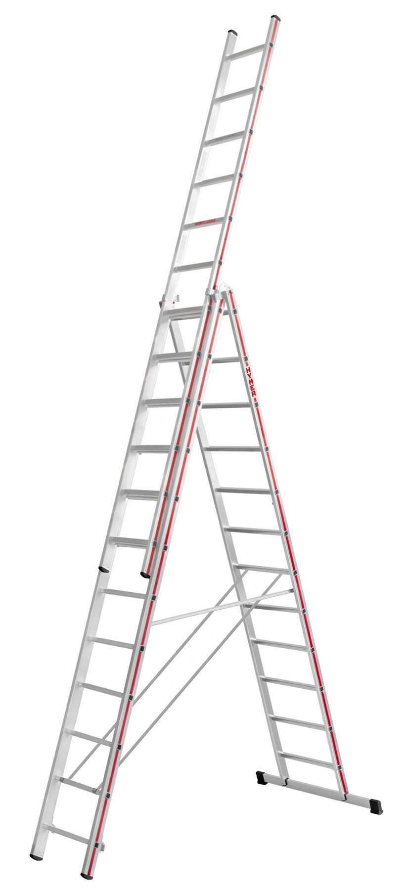 Hymer Mehrzweckleiter dreiteilig 3 x 12 Sprossen Produktbild Hymer Mehrzweckleiter dreiteilig 3 x 12 Sprossen