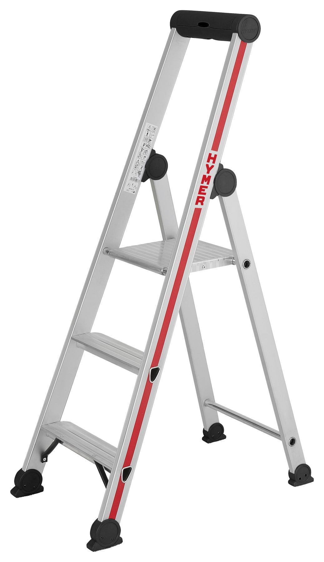 Hymer Stufenstehleiter S Brückeeinseitig 3 Stufen Produktbild Hymer Stufenstehleiter S Brückeeinseitig 3 Stufen