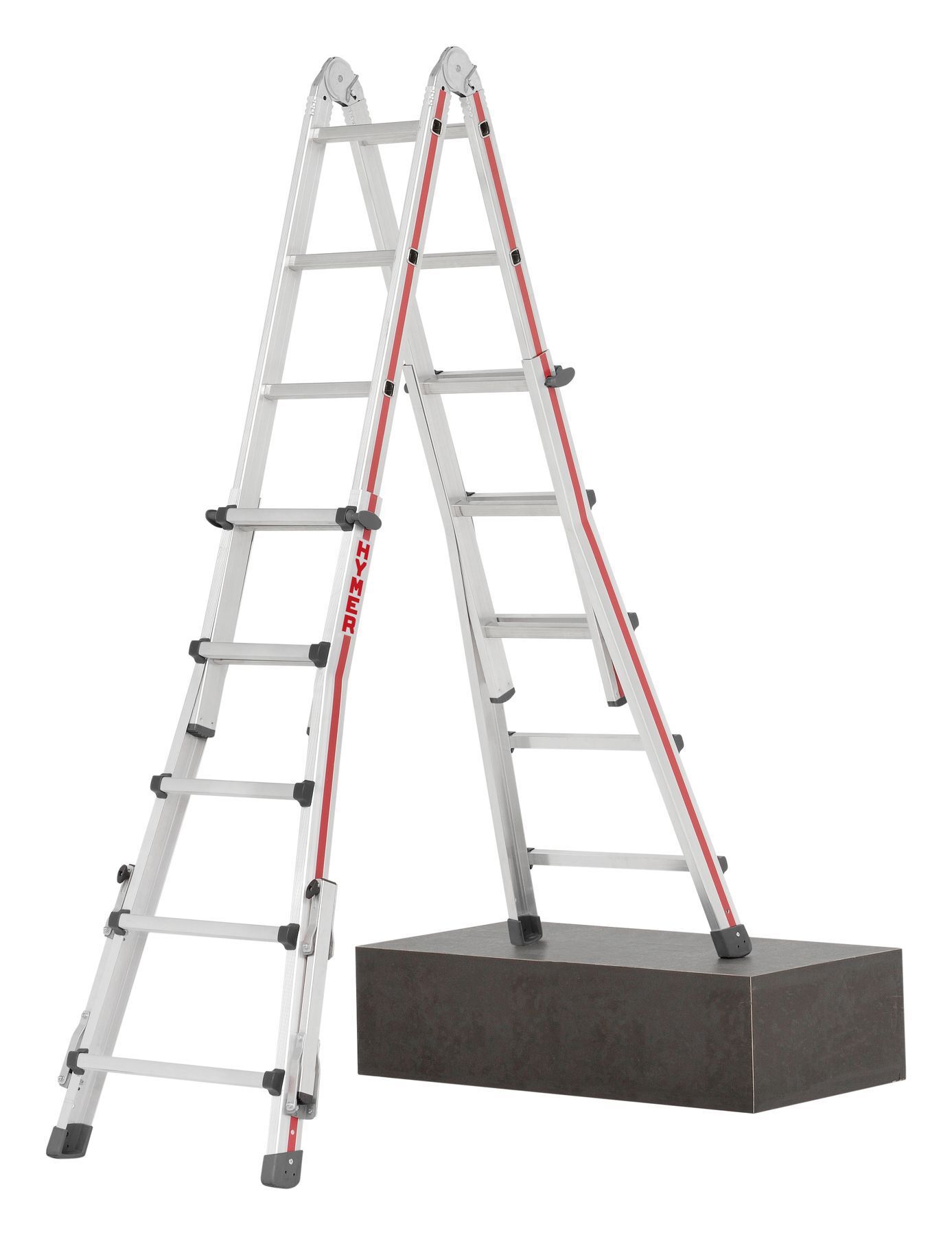 hymer teleskopleiter 4142 4x5 sprossen 414220 Produktbild hymer teleskopleiter 4142 4x5 sprossen 414220 bild 2