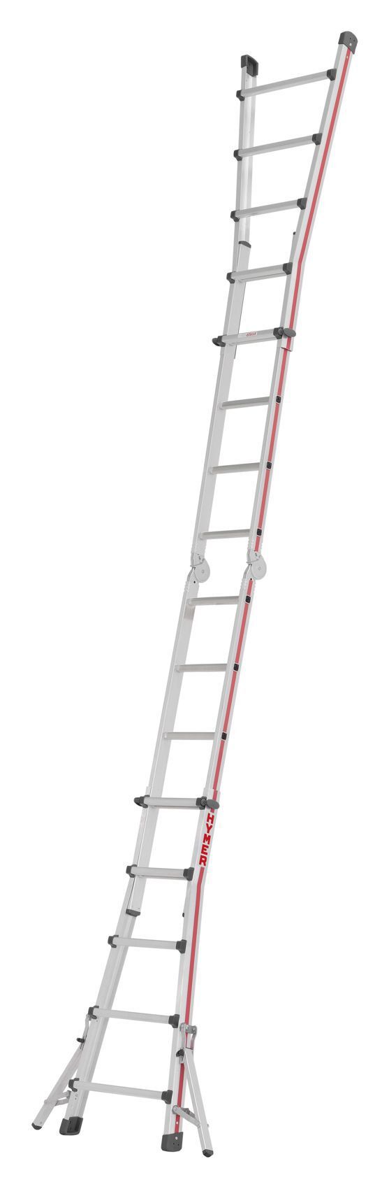 Hymer Teleskopleiter 4x 5 Sprossen Modell 414220 voll ausgeklappt als Anlegeleiter Produktbild Hymer Teleskopleiter 4x 5 Sprossen Modell 414220 voll ausgeklappt als Anlegeleiter bild 5