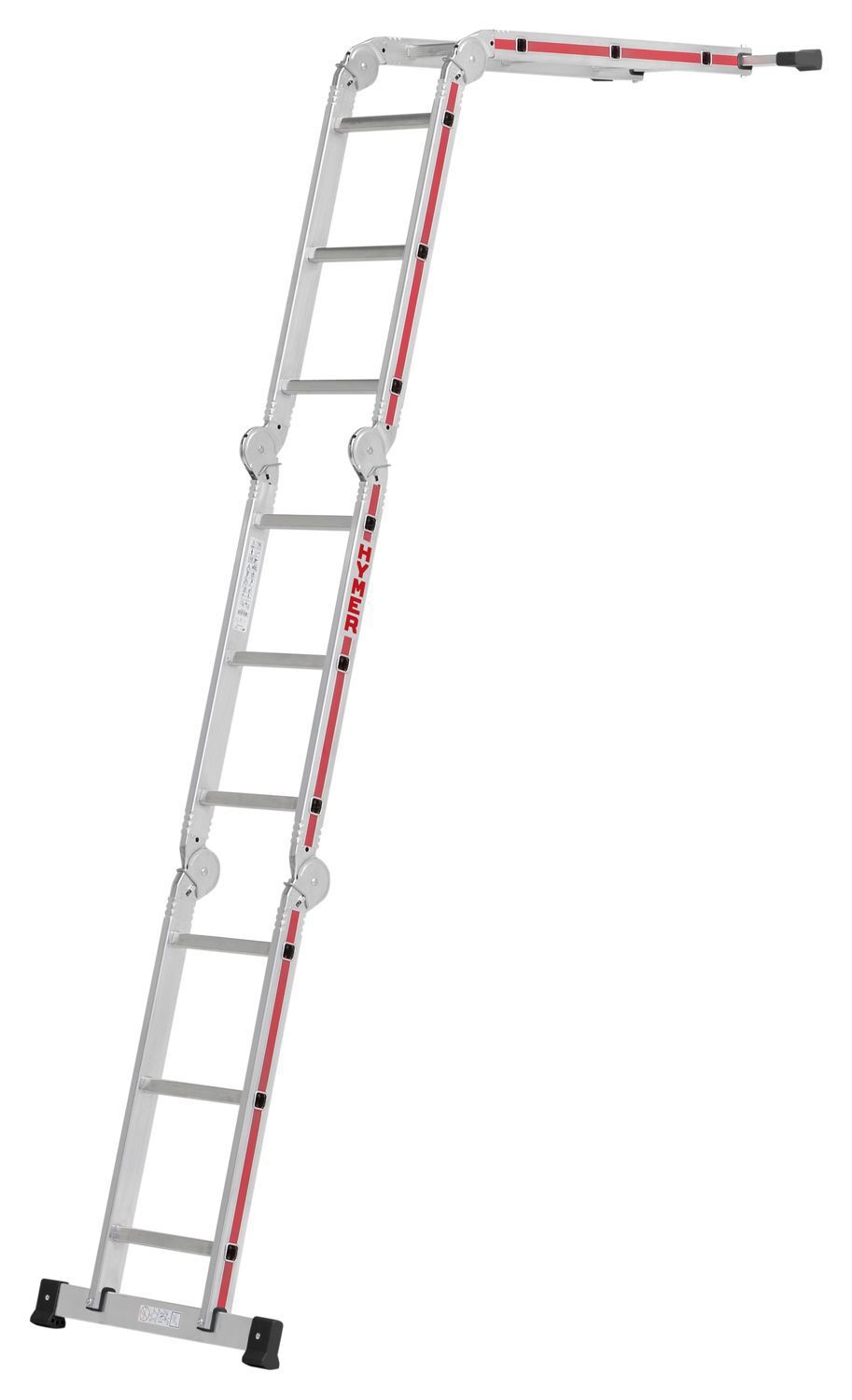Hymer Vielzweckleiter 4x 3 Sprossen inklusive Plattform Modell 414312 Hymer Vielzweckleiter 4x 3 Sprossen inklusive Plattform Modell 414312 obere Hälfte umgeklappt bild 4