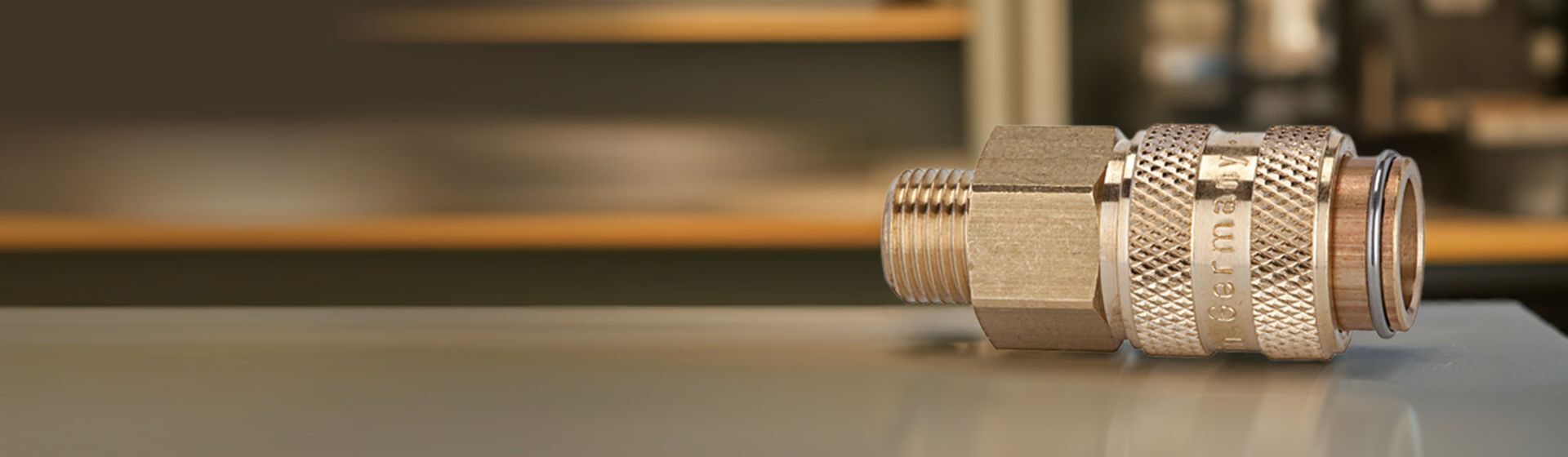 Riegeler Schnellverschlusskupplung NW 5, Messing blank, G 1/8 AG Riegeler Schnellverschlusskupplung NW 5, Messing blank, G 1/8 AG