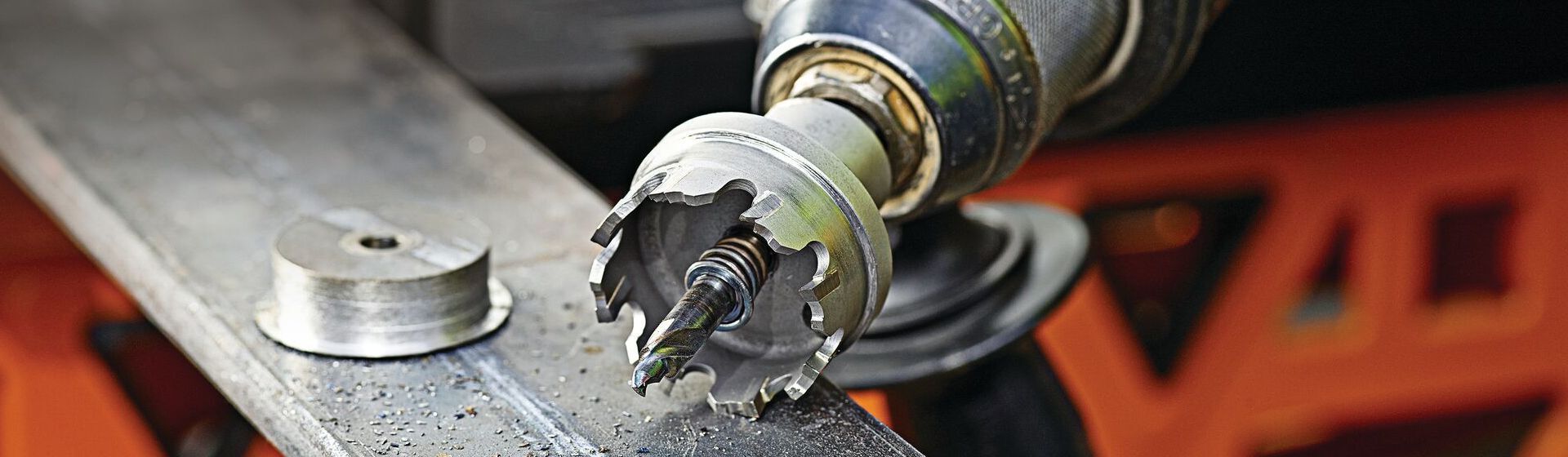 Dewalt Lochsägeblatt in Nahaufnahme Dewalt Lochsägeblatt in Nahaufnahme