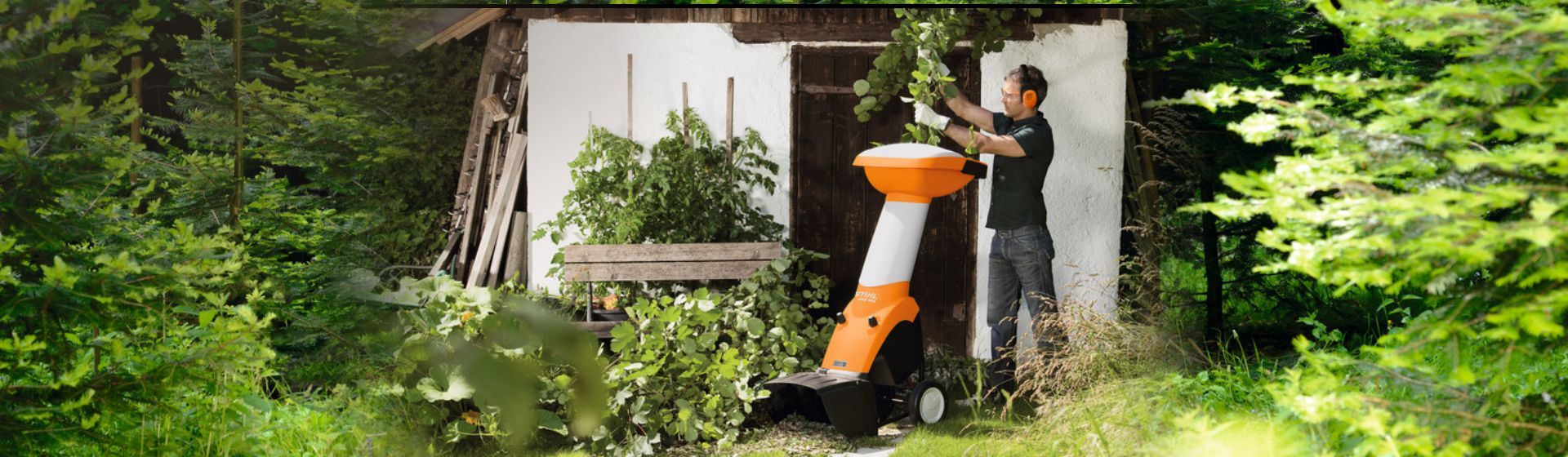 Stihl Häcklser in Aktion Stihl Häcklser in Aktion