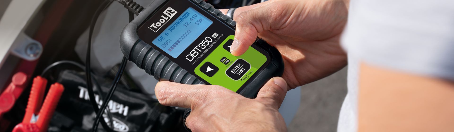 Gys Batterietester in Aktion Gys Batterietester in Aktion
