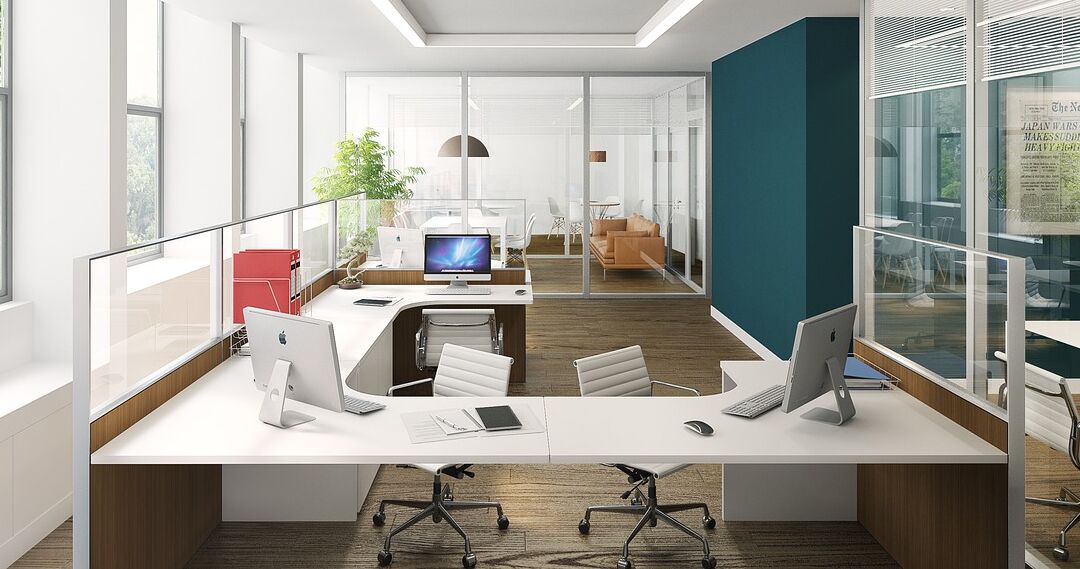 Blick in ein modernes Großraumbüro Produktbild Blick in ein modernes Großraumbüro