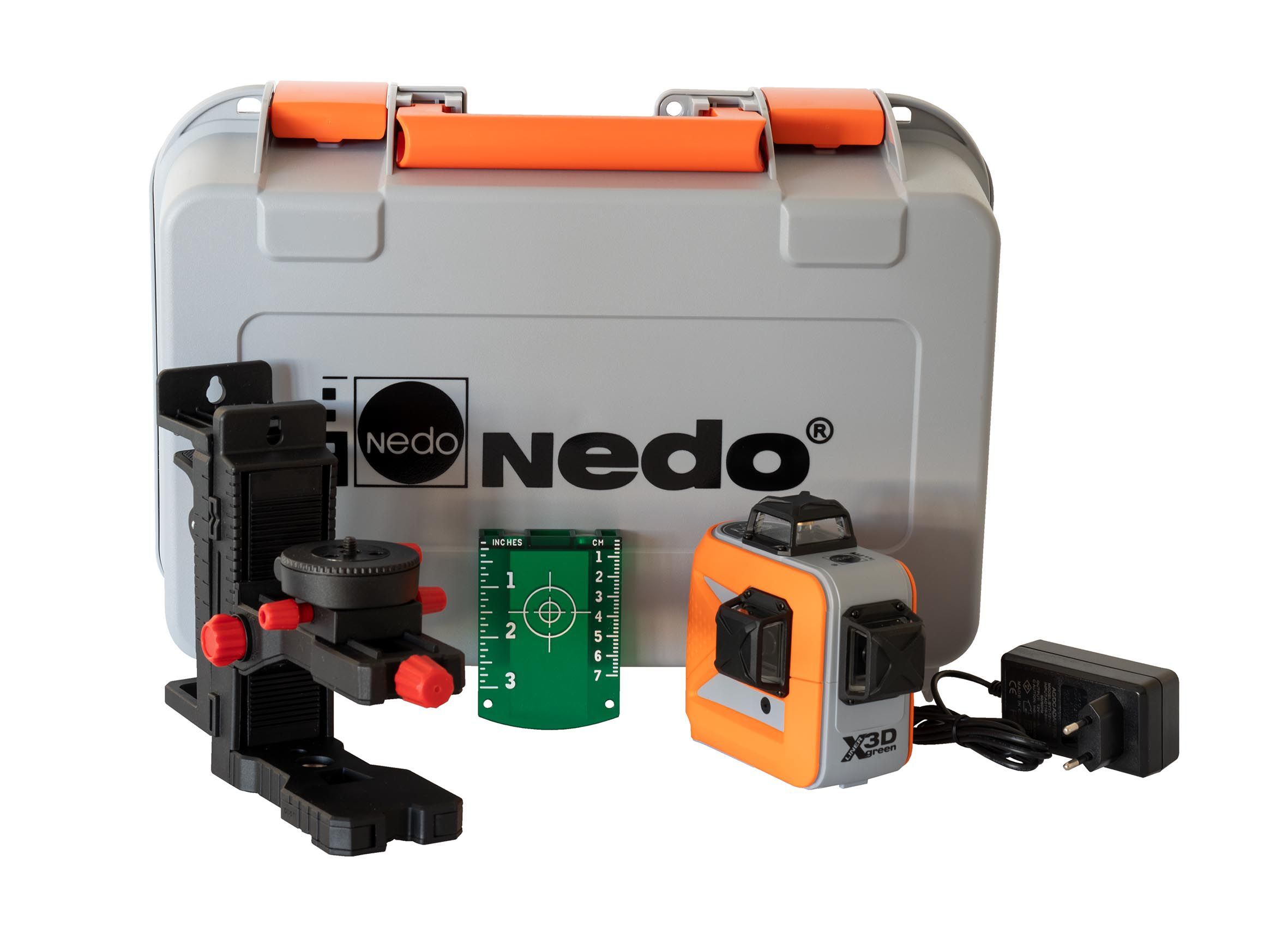 Produktbild X-liner 3D green 3x 360° Kreuzlinienlaser grün grau / orange /mit Aluhauben  bild 3