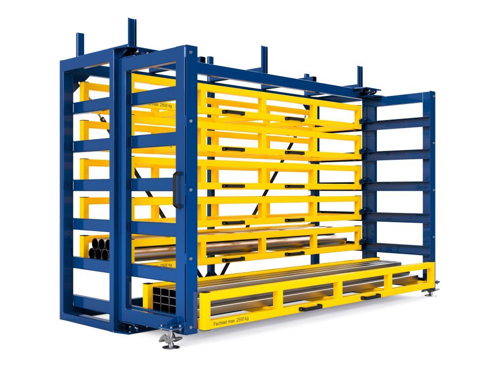 RR Kassetten Schubfachregal Typ RKS-DS 800/7 3420x1340/2015x2460 mm RAL 1023 Produktbild RR Kassetten Schubfachregal Typ RKS-DS 800/7 3420x1340/2015x2460 mm RAL 1023