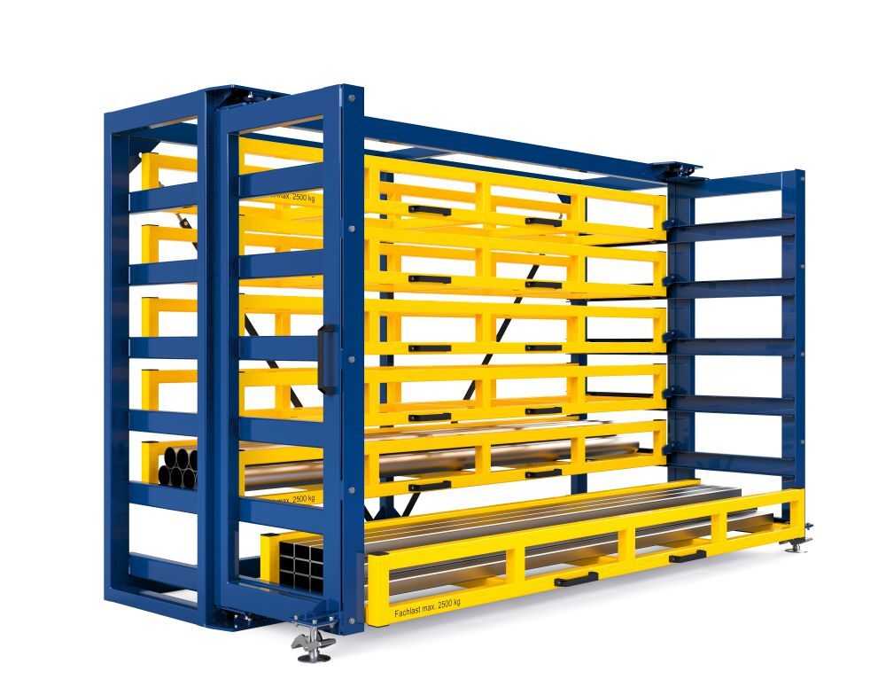 RR Kassetten Schubfachregal Typ RKS-S 600/6 3420x1140/1615x2200 mm RAL 1023