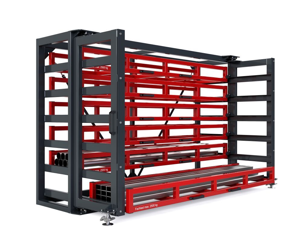 RR Kassetten Schubfachregal Typ RKS-S 600/6 3420x1140/1615x2200 mm RAL 3000
