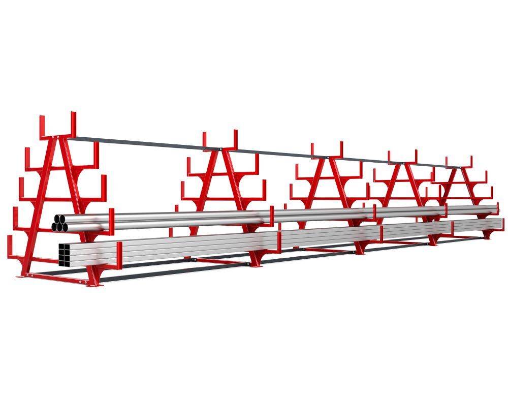 Produktbild RR Schwerlast Kragarmregal Typ RRK-L 600-4 11290 x 2795 x 2300 mm RAL 3000