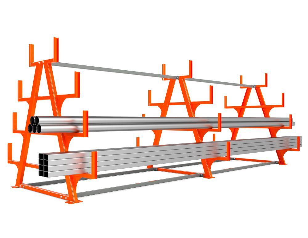 Produktbild RR Schwerlast Kragarmregal Typ RRK-M 600-3 5290 x 2510 x 1950 mm RAL 2004