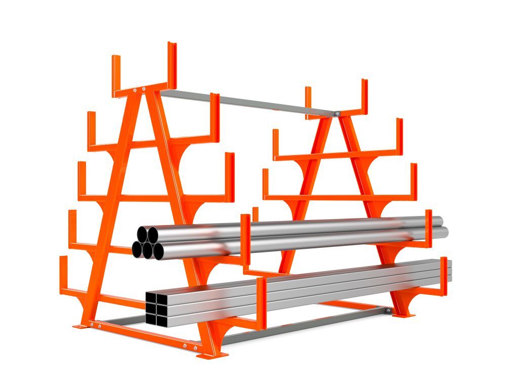 Produktbild RR Schwerlast Kragarmregal Typ RRK-S 600-4 2230 x 2795 x 2300 mm RAL 2004