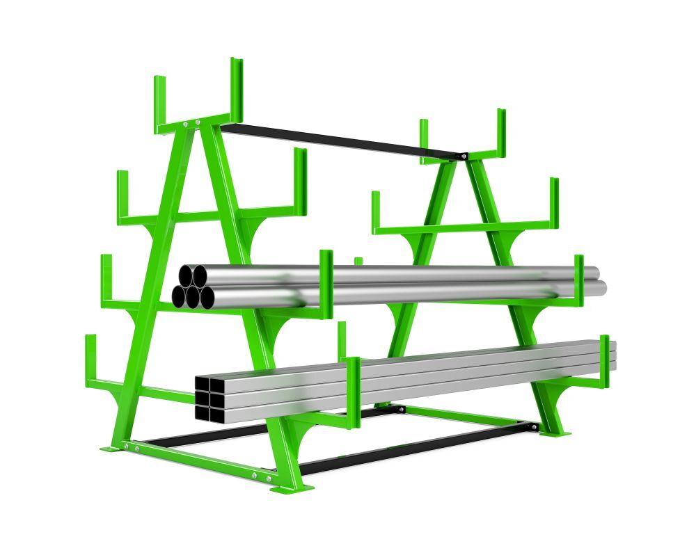 Produktbild RR Schwerlast Kragarmregal Typ RRK-S 400-3 2230 x 2110 x 1950 mm RAL 6018