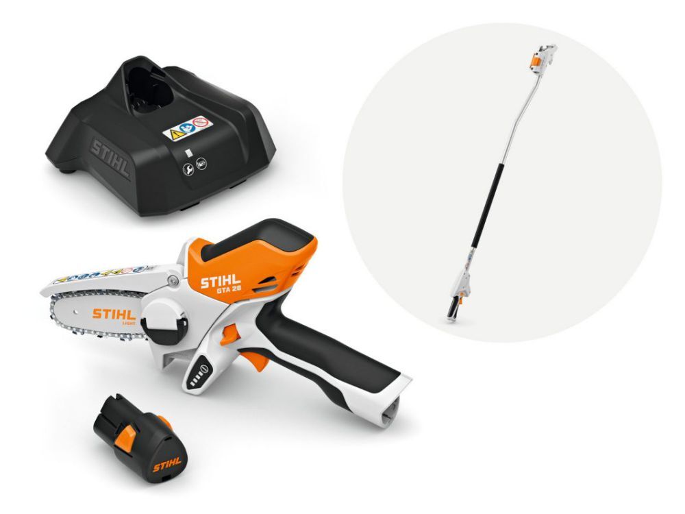 STIHL Akku Gehölzschneider GTA 26 Set mit Akku AS 2 Ladegerät AL 1 und Verlängerung