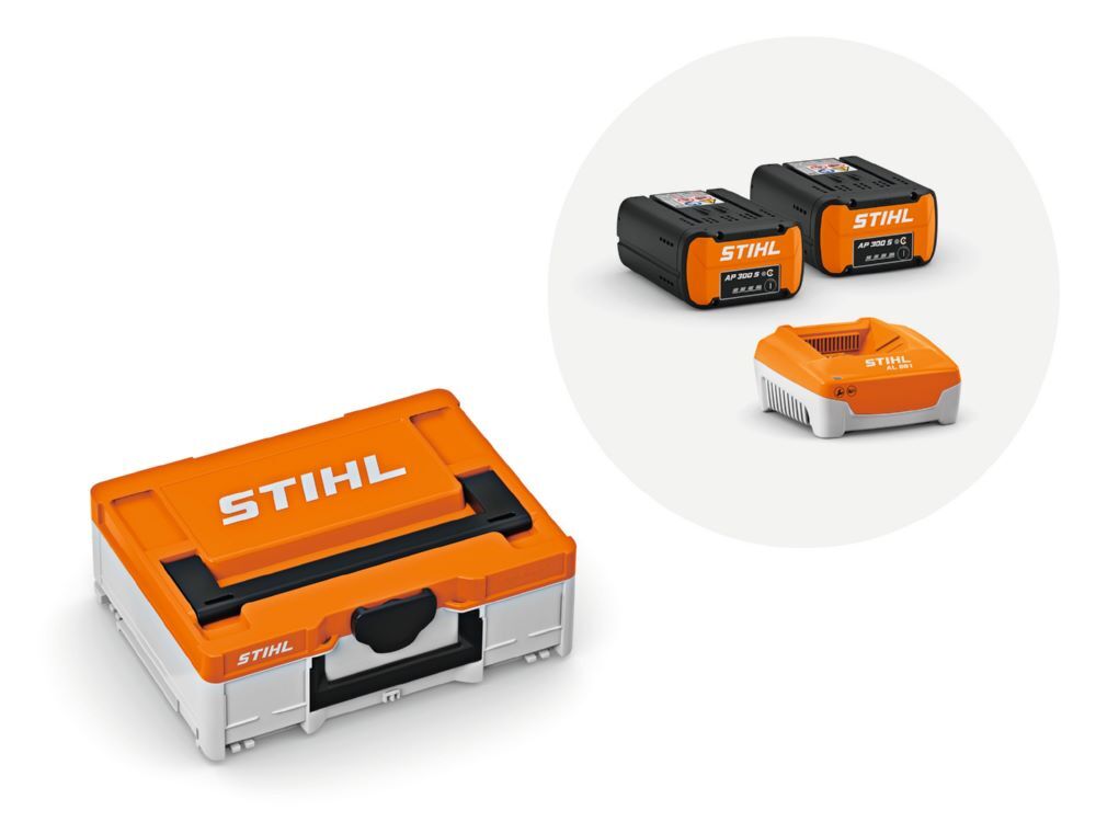 Produktbild STIHL Akku Box mit 2 x AP 300 S und AL 501 IPX4