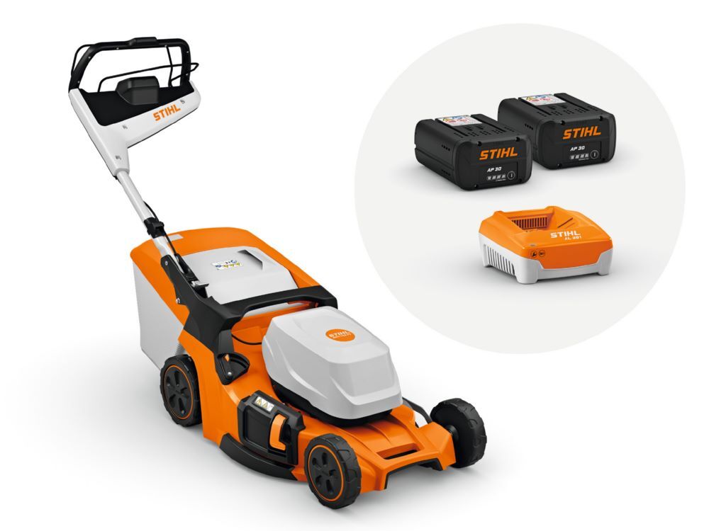 Produktbild STIHL Akku Rasenmäher RMA 453 PV Set 2 AP30 Akkus und Ladegerät AL 301
