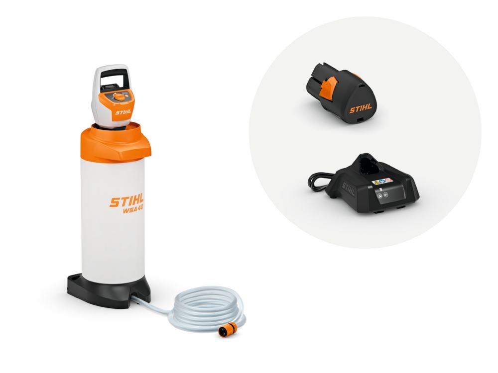 Produktbild STIHL Akku Wasserbehälter WSA 40 Set für Baustellen Nassschnitte