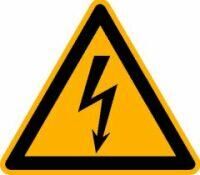 Warnschild 100 mm Fol, Elektr.Spannung Produktbild Warnschild 100 mm Fol, Elektr.Spannung