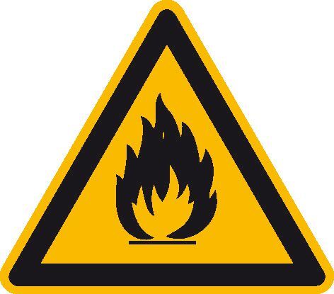Warnschild Alu 200 mm feuergefährliche Stoffe Produktbild Warnschild Alu 200 mm feuergefährliche Stoffe