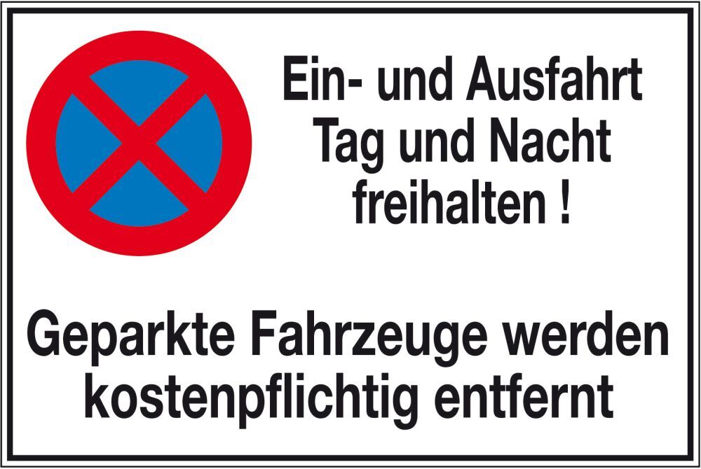 Symbol Ein- und AusfahrtAluminium geprägt Produktbild Symbol Ein- und AusfahrtAluminium geprägt