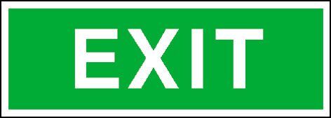 Sicherheitsschild Fol EXIT 300x105 mm Produktbild Sicherheitsschild Fol EXIT 300x105 mm