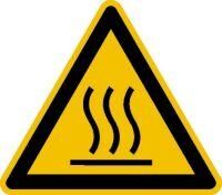 Warnschild Alu gepr Heisse Oberfl. SL100mm Produktbild Warnschild Alu gepr Heisse Oberfl. SL100mm
