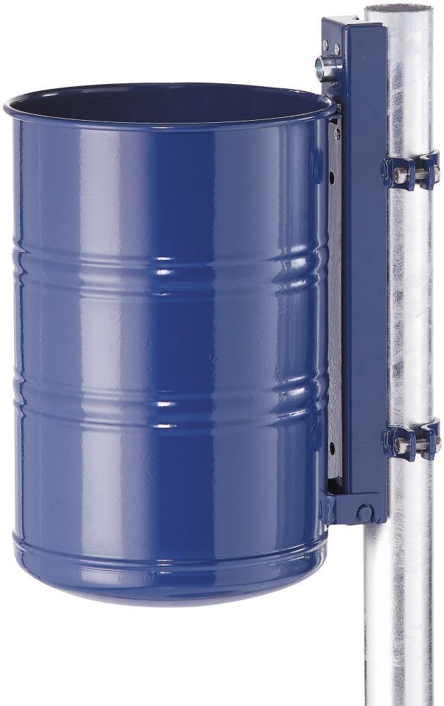 Renner Abfallbeh.35L ungel.mit Schiene+Schlüssel RAL5013 Produktbild Renner Abfallbeh.35L ungel.mit Schiene+Schlüssel RAL5013