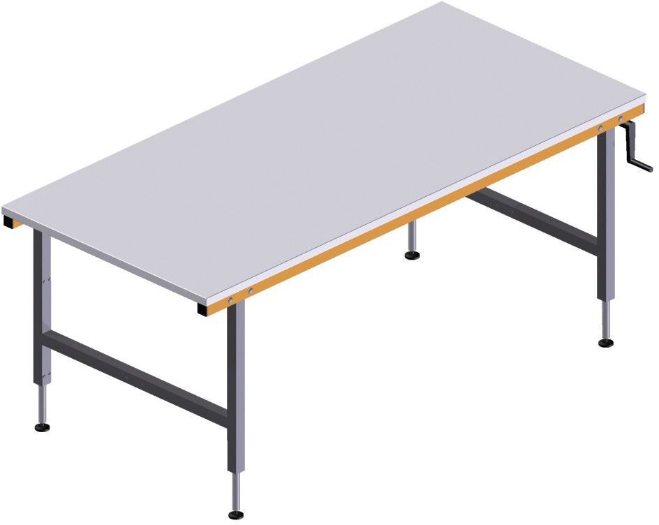 Huedig und Rocholz Packtisch 2000x920mm m.Kurbel, hvst. 710-960mm Produktbild Huedig und Rocholz Packtisch 2000x920mm m.Kurbel, hvst. 710-960mm