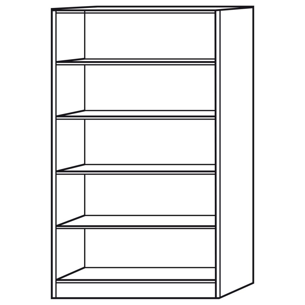 Hammerbacher Regal Buche 100 x 40 x 200,4 cm mit  3 x Fachboden und 1x Konstruktionsboden Produktbild Hammerbacher Regal Buche 100 x 40 x 200,4 cm mit  3 x Fachboden und 1x Konstruktionsboden