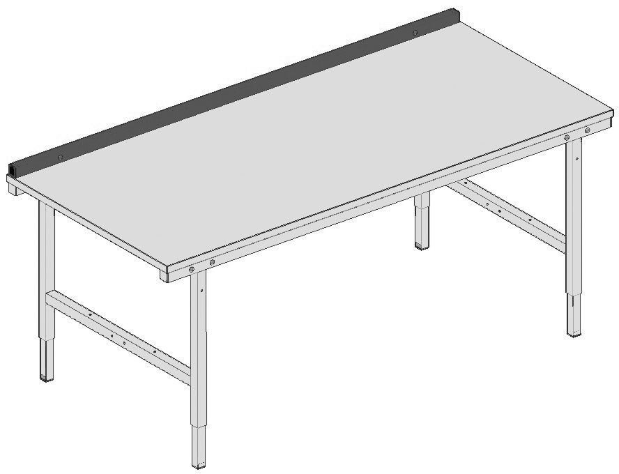 Huedig und Rocholz Rückwandbord B 2000xT 40x H 40mm Produktbild Huedig und Rocholz Rückwandbord B 2000xT 40x H 40mm