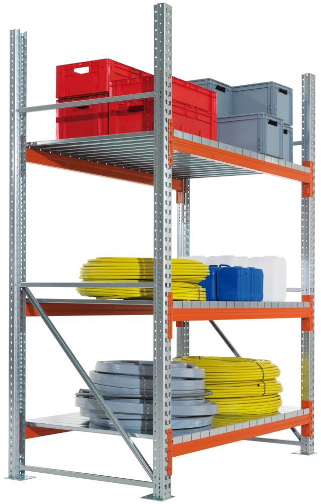 Meta Schwerlastregal GF H2200xL2700xT800 mm Produktbild Meta Schwerlastregal GF H2200xL2700xT800 mm