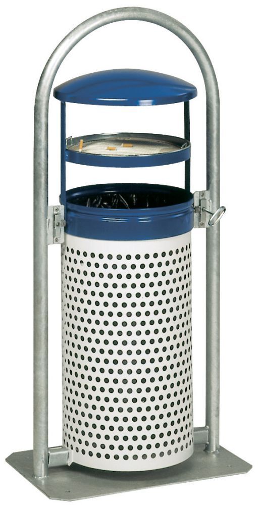Var Abfallsammler 60 l blau/weiß Rohrbogen/Asch. Produktbild Var Abfallsammler 60 l blau/weiß Rohrbogen/Asch.