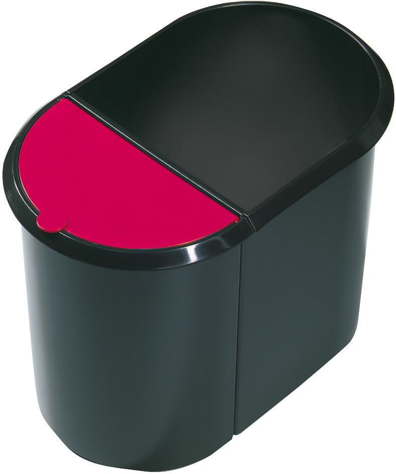 Papierkorb Duo-System schwarz/rot Produktbild Papierkorb Duo-System schwarz/rot