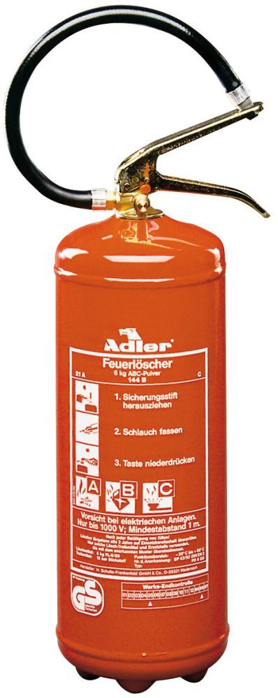 Dauerdruckpulverlöscher Feuerlöscher PDE 6 Adler 6 kg Produktbild Dauerdruckpulverlöscher Feuerlöscher PDE 6 Adler 6 kg