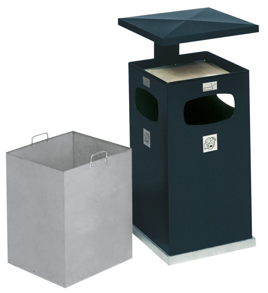 Var Kombi-Ascher grau 3fach 72l incl. Inneneimer Produktbild Var Kombi-Ascher grau 3fach 72l incl. Inneneimer