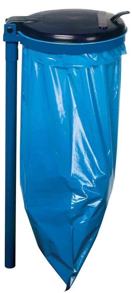 Var Abfallsammler 120 l blau stationär KS-Deckel Produktbild Var Abfallsammler 120 l blau stationär KS-Deckel
