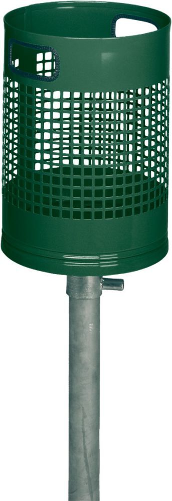 Var Abfallbehälter 30 l grün 350x350xH1200 mm Produktbild Var Abfallbehälter 30 l grün 350x350xH1200 mm