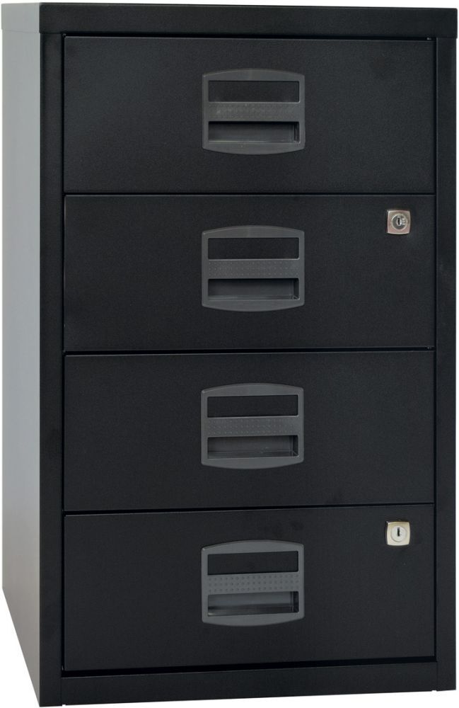 Bisley Hängeristraturschränk 4 Schübe schwarz Produktbild Bisley Hängeristraturschränk 4 Schübe schwarz