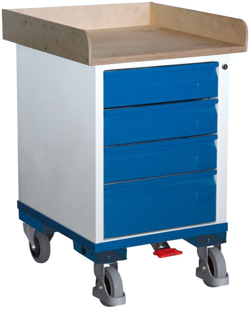 Variofit Rollschrank 150 kg 580x690 mm 4 Schubladen Produktbild Variofit Rollschrank 150 kg 580x690 mm 4 Schubladen