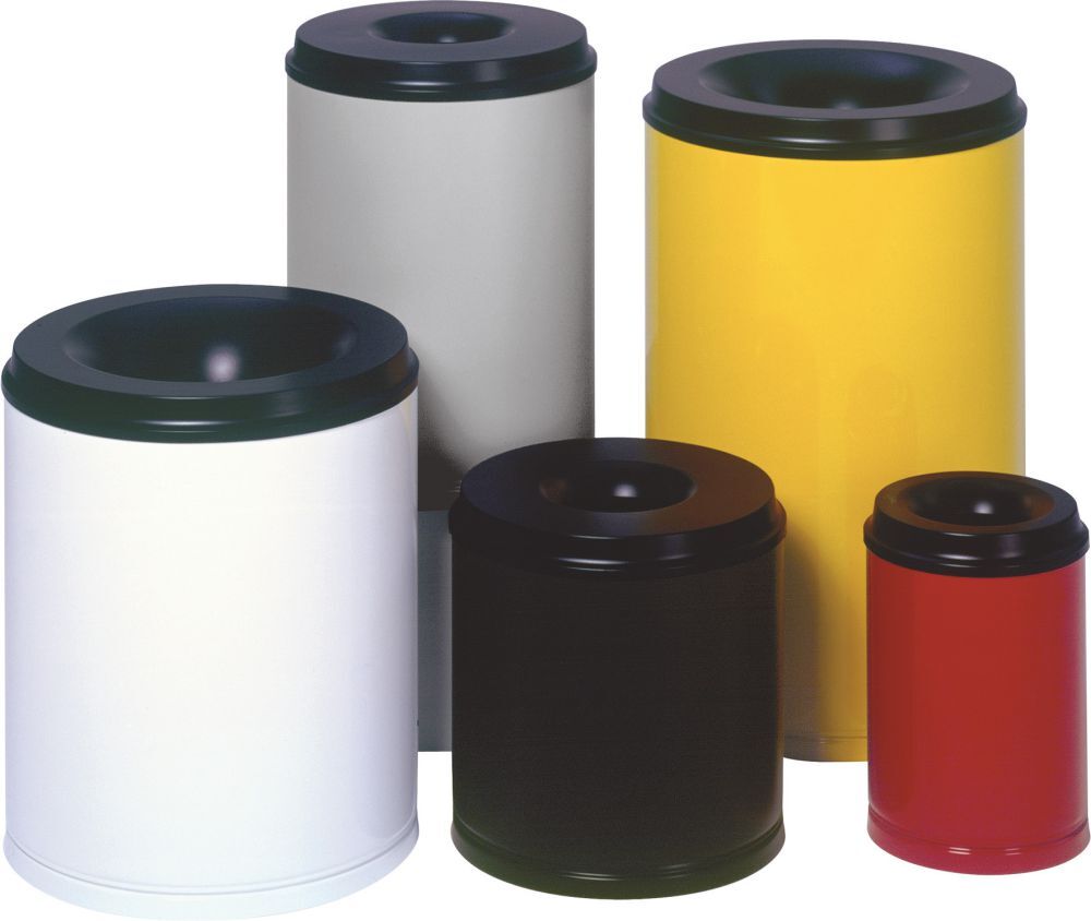 Var Papierkorb 30 l schwarz selbstlöschend Produktbild Var Papierkorb 30 l schwarz selbstlöschend