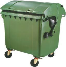 OPV Müllcontainer Kunststoff 1,1 cbm Runddeckel anthrazit Produktbild OPV Müllcontainer Kunststoff 1,1 cbm Runddeckel anthrazit