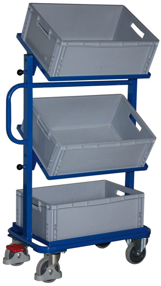 Variofit Beistellwagen 200 kg mit Kästen neigbar Produktbild Variofit Beistellwagen 200 kg mit Kästen neigbar