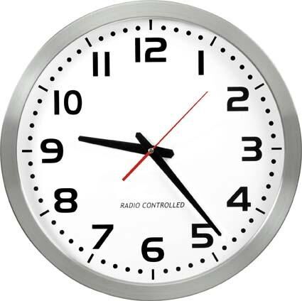 Bürk Mobatime Funkwanduhr Ø 40 cm Stainless Steel Produktbild Bürk Mobatime Funkwanduhr Ø 40 cm Stainless Steel