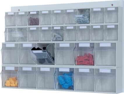 Hünersdorff Multstore Lagersystem Set,2x6,2x9 Sbl. PS,gl.klar,lichtgrau Produktbild Hünersdorff Multstore Lagersystem Set,2x6,2x9 Sbl. PS,gl.klar,lichtgrau bild 1