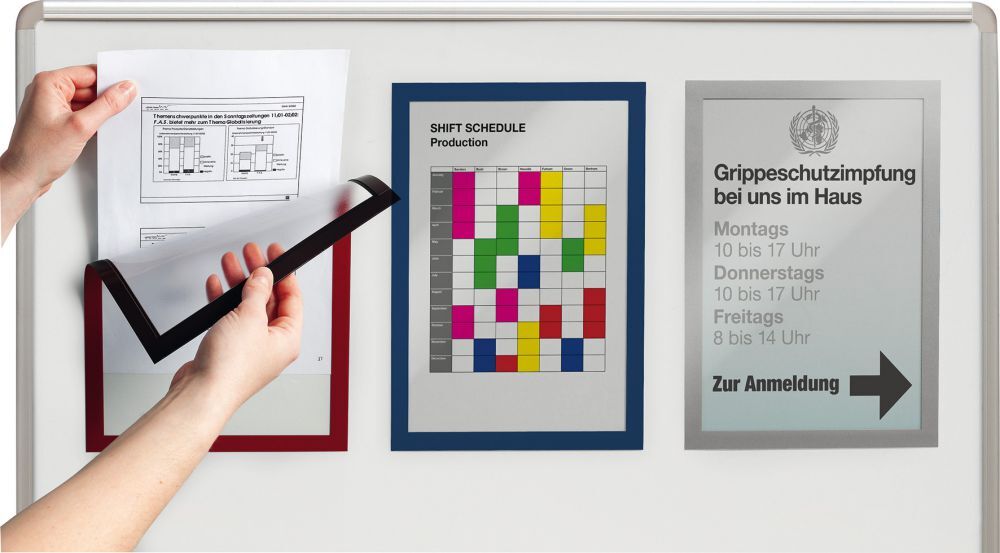 Magnetrahmen A4, 5 Stk. metallic silber Produktbild Magnetrahmen A4, 5 Stk. metallic silber